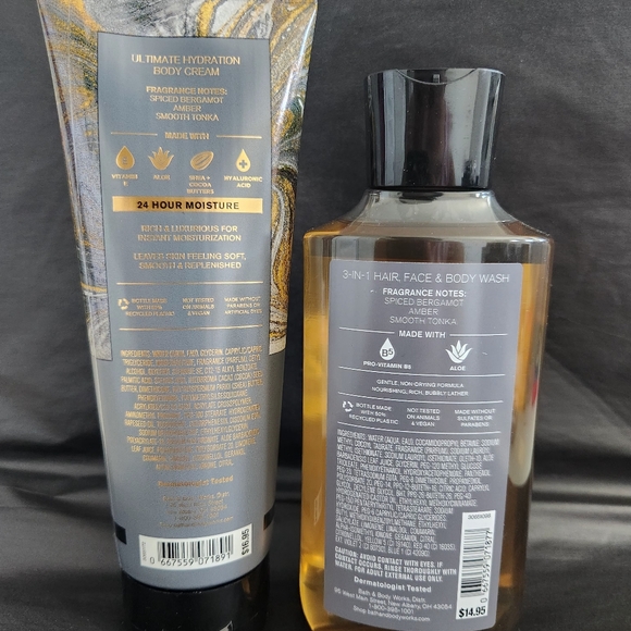 NEW 2-PIECE MEN'S COLLECTION AFTER DARK BATH & BODY WORKS - Picture 2 of 6